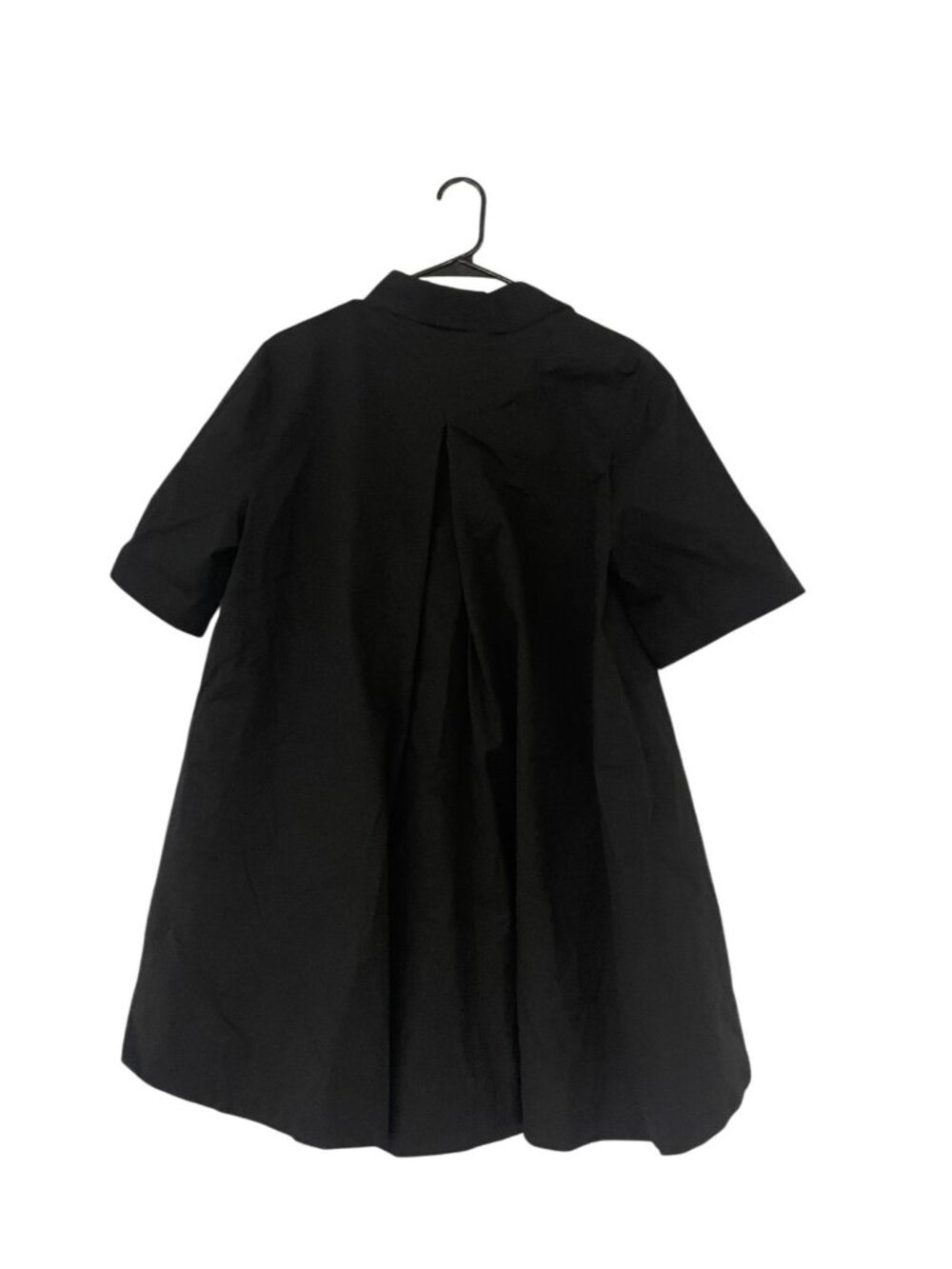 Zara ZW Womens Short Poplin Dress Large Black Short Sleeve Collared 9479/078 NWT - Picture 5 of 13